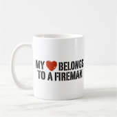 Mein Herz Fireman Kaffeetasse (Links)