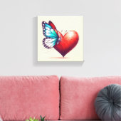 Mein Herz flattert Leinwanddruck (Insitu (Wohnzimmer))