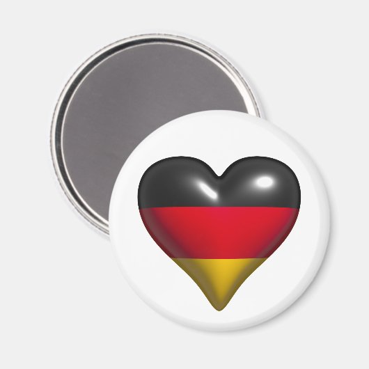 Mein Herz für Deutschland Magnet (Vorderseite/Rückseite)