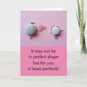 Mein Herz für dich schlägt perfekt zum Valentinsta Feiertagskarte