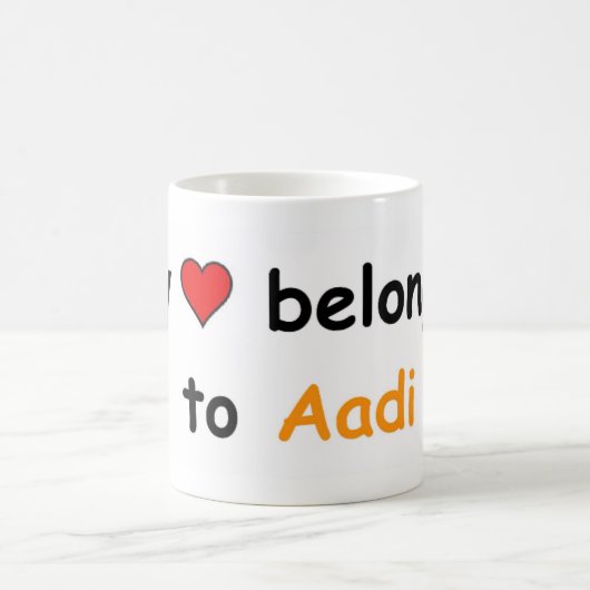 Mein Herz gehört Aadi Kaffeetasse (Mittel)