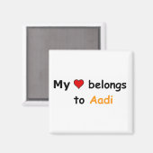 Mein Herz gehört Aadi Magnet (Vorderseite/Rückseite)