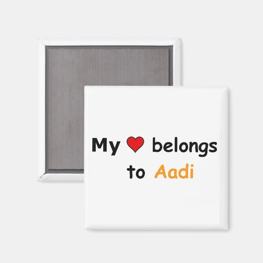Mein Herz gehört Aadi Magnet (Vorderseite/Rückseite)