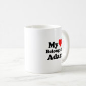 Mein Herz gehört Adam Kaffeetasse (VorderseiteRechts)