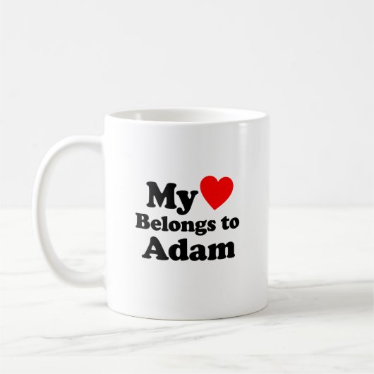 Mein Herz gehört Adam Kaffeetasse (Links)