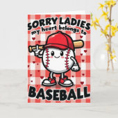 Mein Herz gehört Baseball Karte (Gelbe Blume)
