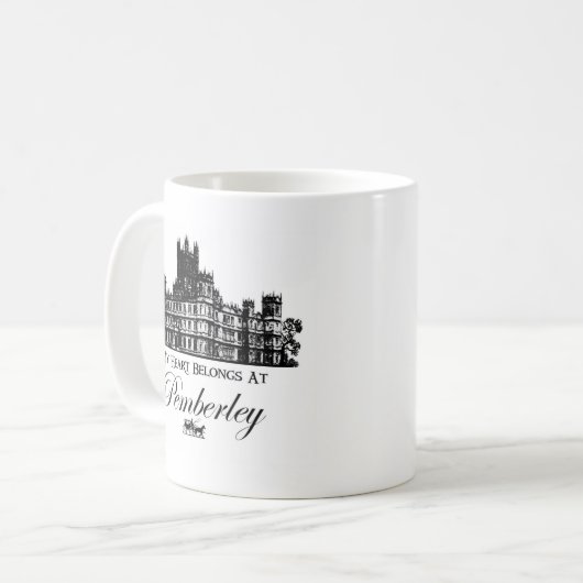 Mein Herz gehört bei Pemberley Kaffeetasse (Vorderseite Links)