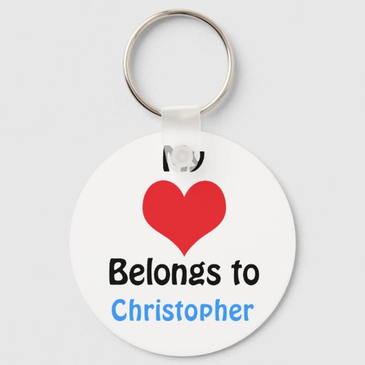 Mein Herz gehört Christopher Schlüsselanhänger (Vorderseite)