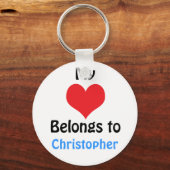 Mein Herz gehört Christopher Schlüsselanhänger (Vorderseite)