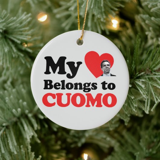 Mein Herz gehört Cuomo Keramik Ornament (Baum)