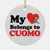 Mein Herz gehört Cuomo Keramik Ornament (Vorne)