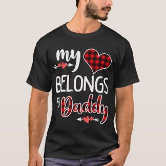 Mein Herz gehört Daddy Herz Valentinstag T-Shirt