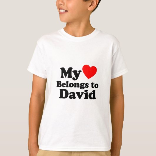 Mein Herz gehört David T-Shirt (Vorderseite)