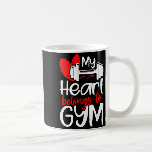 Mein Herz gehört dem Fitnessstudio Lustiger Valent Kaffeetasse