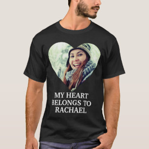 Mein Herz gehört dem Individuelle Name Herz Foto T-Shirt