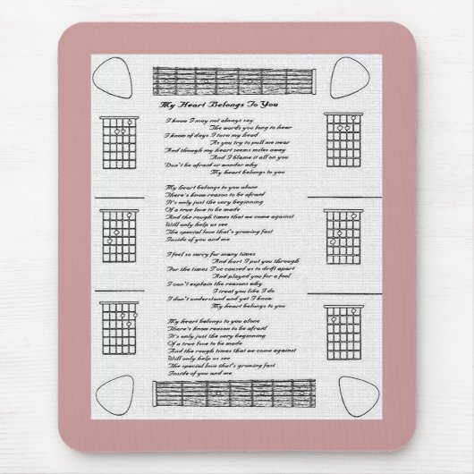 Mein Herz gehört dir Mousepad (Vorne)