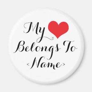 Mein Herz gehört Dir<Name> Magnet