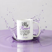 Mein Herz gehört Dir Romantisch Personalisiert Kaffeetasse