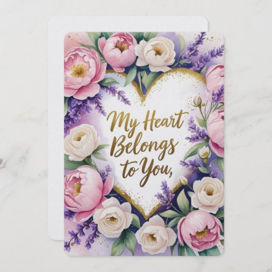 Mein Herz gehört dir valentinischen Karten (Vorne/Hinten)