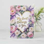 Mein Herz gehört dir valentinischen Karten (Stehend Vorderseite)
