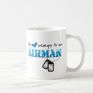 Mein Herz gehört einem Airman Kaffeetasse