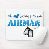 Mein Herz gehört einem Airman Mousepad (Mit Mouse)