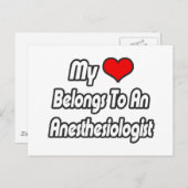 Mein Herz gehört einem Anästhesisten Postkarte (Vorne/Hinten)
