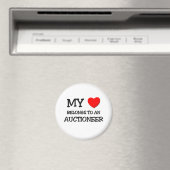 Mein Herz gehört einem AUKTIONEER Magnet (In Situ (Geschirrspüler))