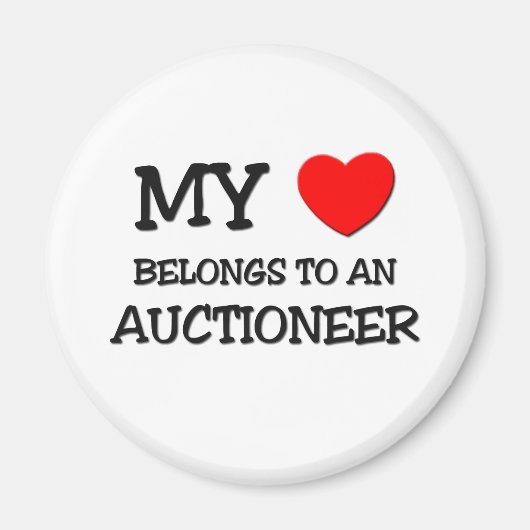 Mein Herz gehört einem AUKTIONEER Magnet (Vorne)