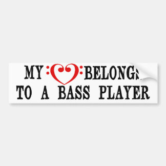 Mein Herz gehört einem Bass-Spieler Autoaufkleber