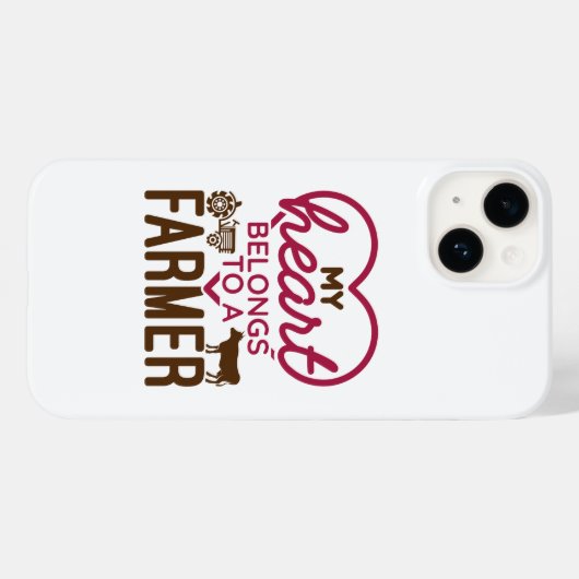 Mein Herz gehört einem Bauer Case-Mate iPhone Hülle (Rückseite (Horizontal))