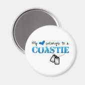 Mein Herz gehört einem Coastie Magnet (Vorderseite/Rückseite)