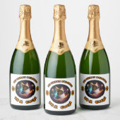 Mein Herz gehört einem Corgi Schaumweinetikett (Flaschen)