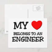 Mein Herz gehört einem ENGINEER Postkarte (Vorne/Hinten)