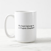 Mein Herz gehört einem englischen Schäfer Kaffeetasse (Links)