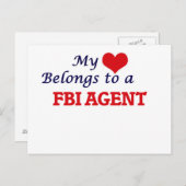 Mein Herz gehört einem Fbi-Agent Postkarte (Vorne/Hinten)
