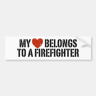 Mein Herz gehört einem Feuerwehrmann Autoaufkleber