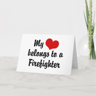 Mein Herz gehört einem Feuerwehrmann Karte