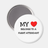 Mein Herz gehört einem FLUGGÄNGER. Magnet (Vorderseite/Rückseite)