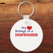 Mein Herz gehört einem Geschirrspüler Schlüsselanhänger (Vorderseite)