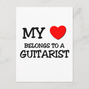 Mein Herz gehört einem GITARIST Postkarte