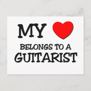 Mein Herz gehört einem GITARIST Postkarte