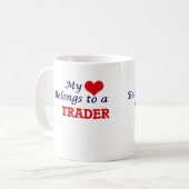Mein Herz gehört einem Händler Kaffeetasse (Vorderseite Links)