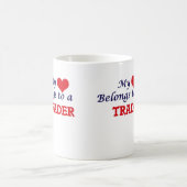 Mein Herz gehört einem Händler Kaffeetasse (Mittel)