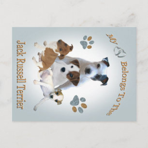 Mein Herz gehört einem Jack Russell Postkarte