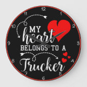 Mein Herz gehört einem Lastwagen Große Wanduhr (Vorderseite)