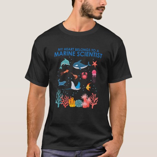 Mein Herz gehört einem Meereswissenschaftler-Biolo T-Shirt (Vorderseite)