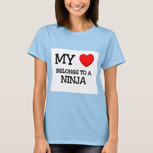 Mein Herz gehört einem NINJA T-Shirt (Vorderseite)