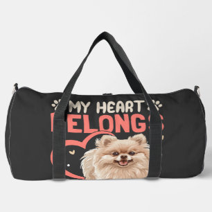 Mein Herz gehört einem Pomchi Duffle Bag