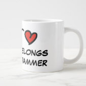 Mein Herz gehört einem Programmierer, der eine Rie Jumbo-Tasse (Rechts)